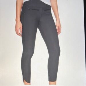 Athleta Stellar Crop Gray Pants Size Medium-Tall